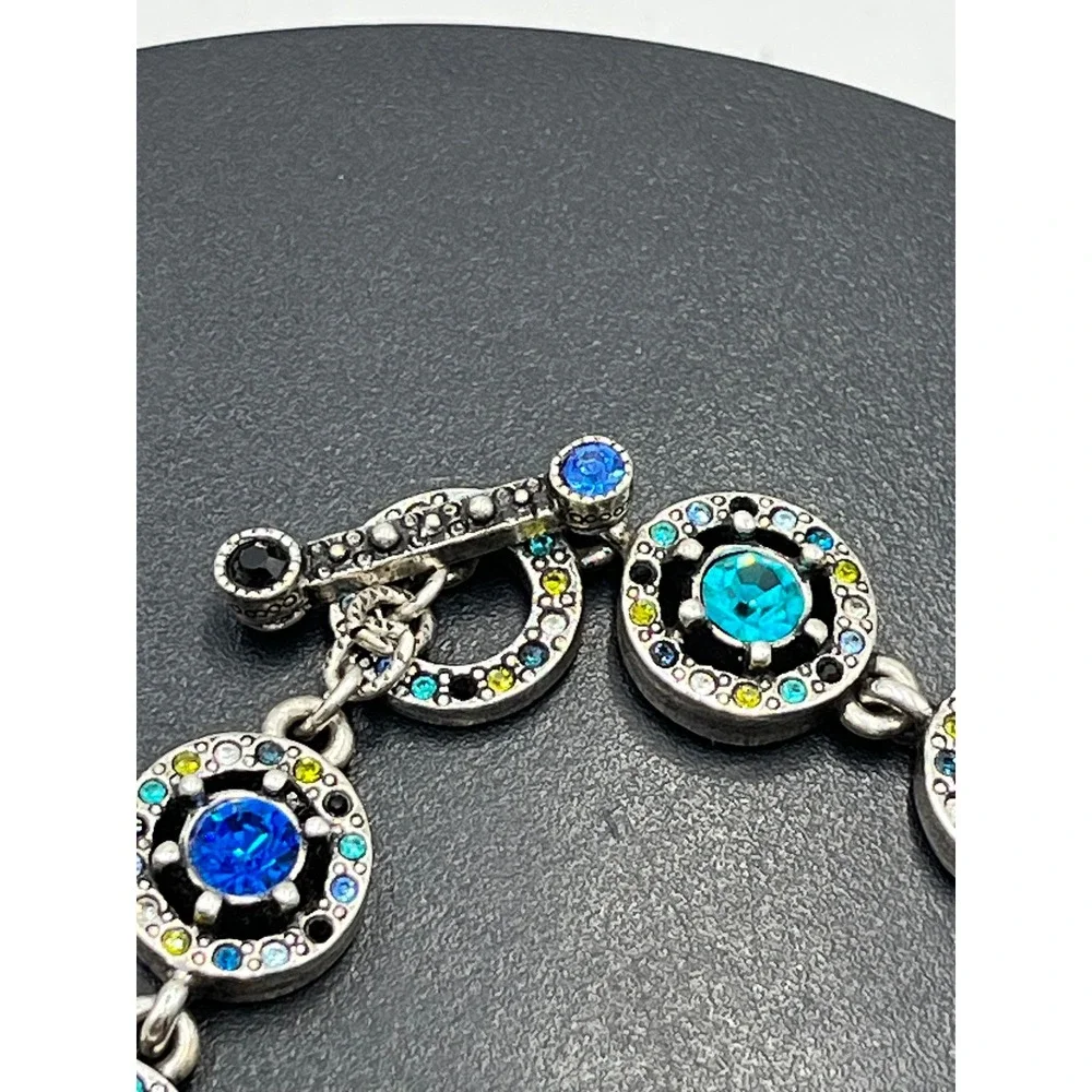 Patricia Locke Rare Archival Concentric Omni Crystal Rainbow Bracelet USA